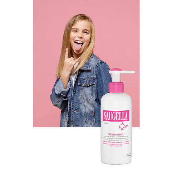 Saugella Girl - Solução de Lavagem Higiene Íntima 250ml